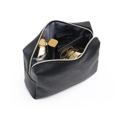 Customizable eco-friendly cosmetic pouch for boutique retail and promotional gift sets Customizable eco-friendly cosmetic pouch for boutique retail and promotional gift sets